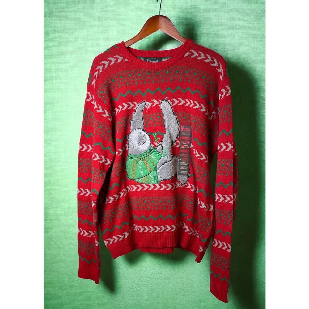 33 Degrees Men's Ugly Christmas Sweater Sloth 100% Cotton Size X-Large NWT